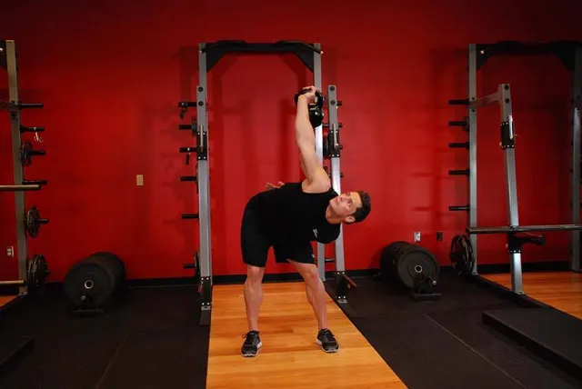 Advanced Kettlebell Windmill, finishing position