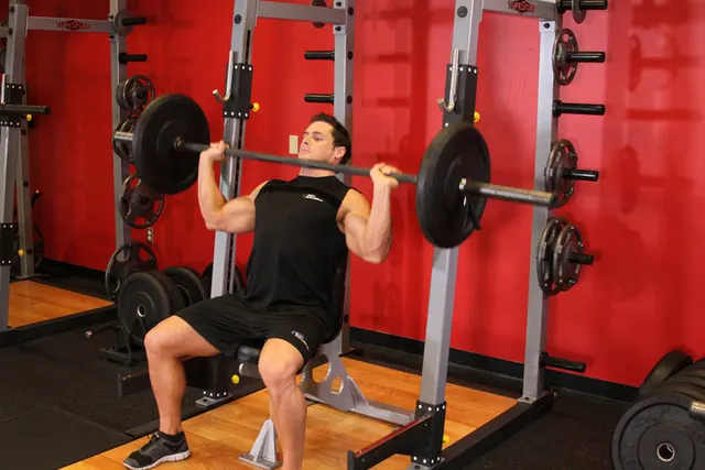 Barbell Shoulder Press, finishing position