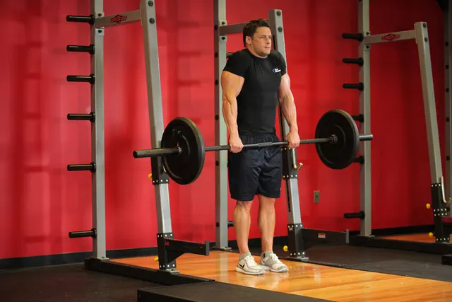 Barbell Shrug, finishing position