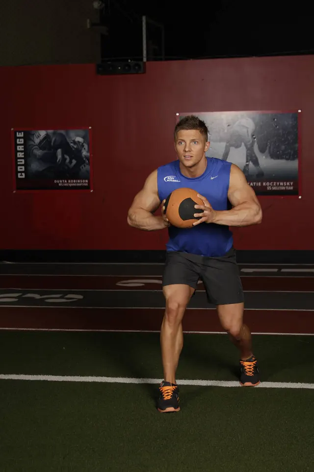 Chest Push with Run Release, finishing position