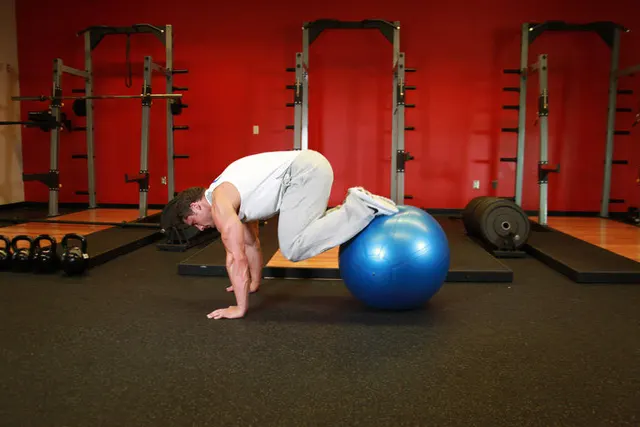 Exercise Ball Pull-In, finishing position