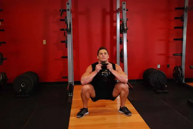 Goblet Squat, finishing position