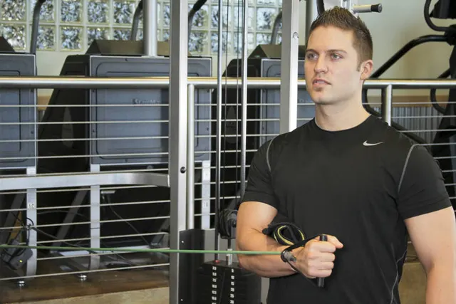 Internal Rotation with Band, finishing position