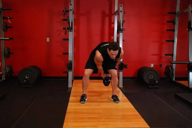 Kettlebell Pass Between The Legs, finishing position