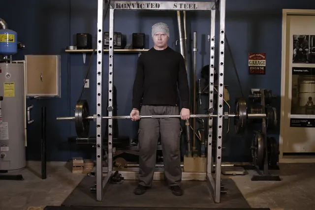 Reverse Band Deadlift, finishing position