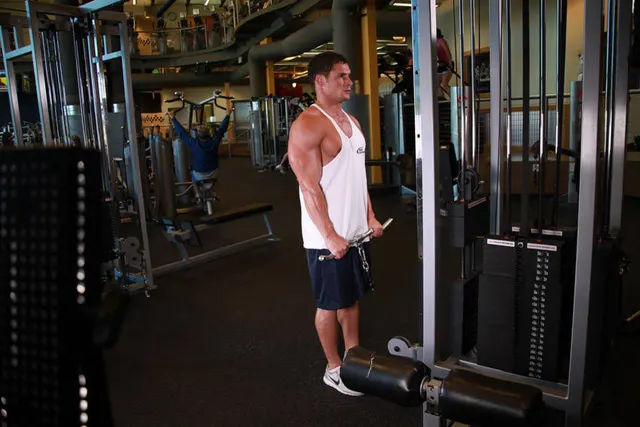 Reverse Cable Curl, finishing position