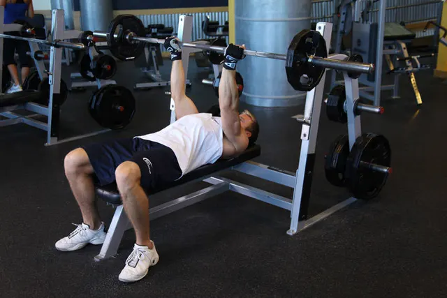 Reverse Triceps Bench Press, finishing position