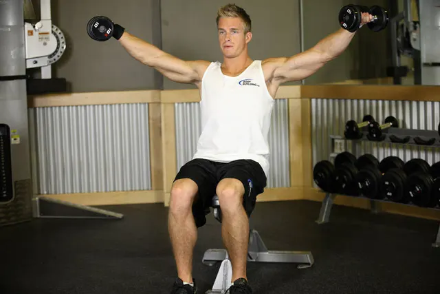 Seated Side Lateral Raise, finishing position
