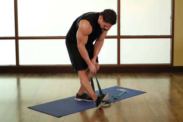 Standing Hamstring and Calf Stretch, finishing position