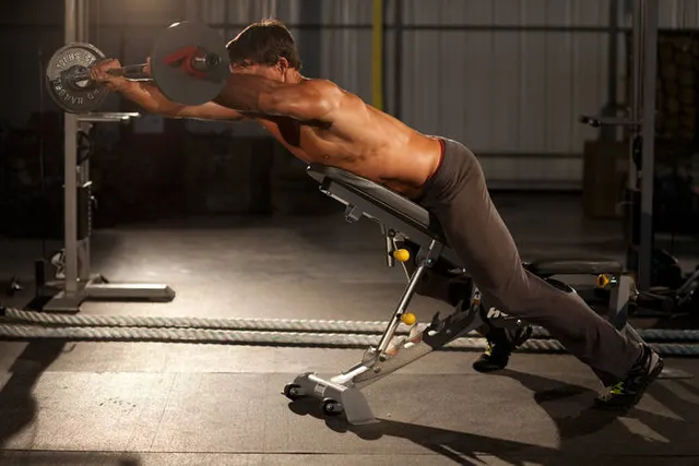 Straight Raises on Incline Bench, finishing position