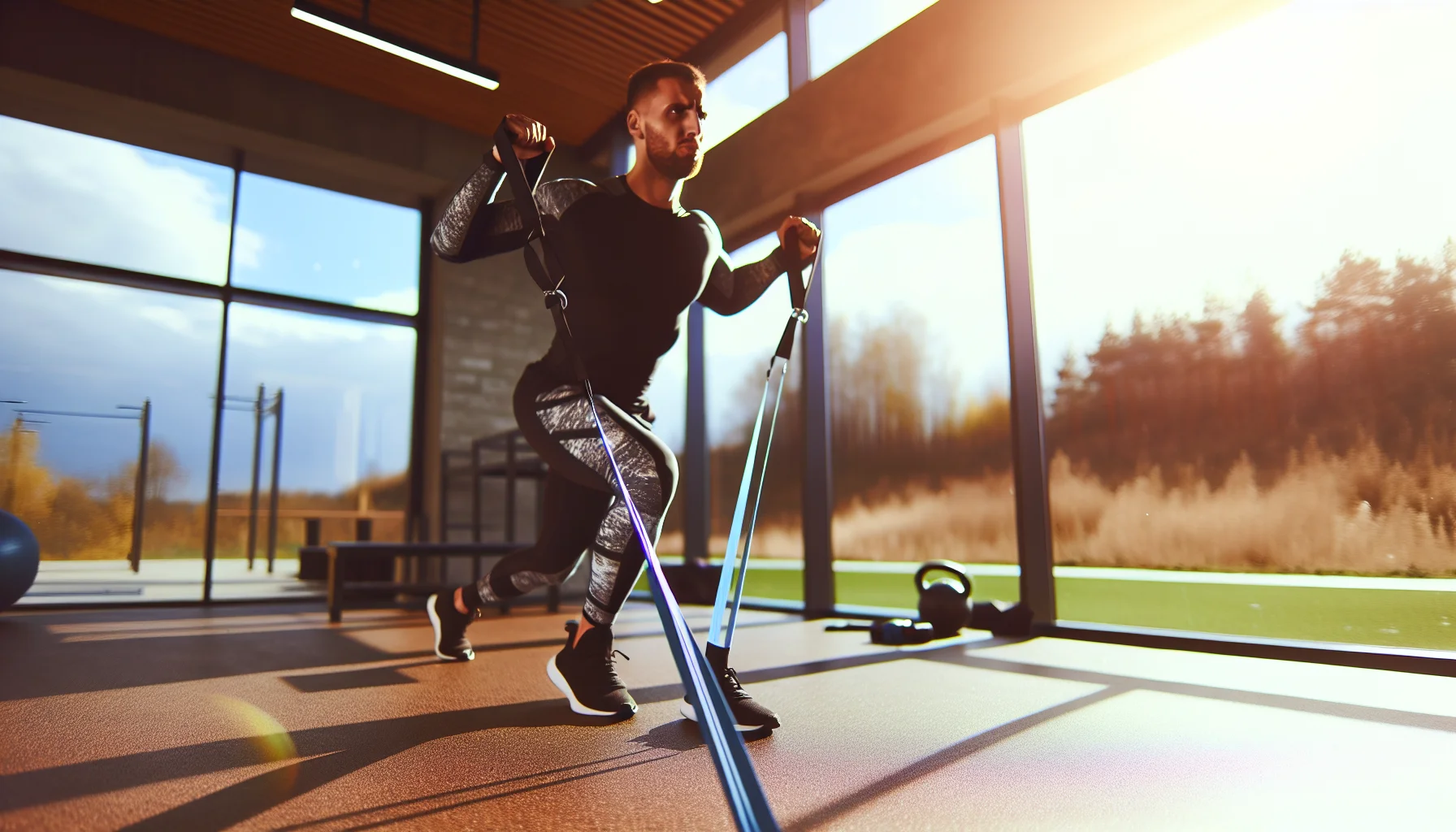 Full-body resistance band workout
