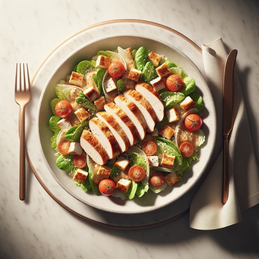 High-protein chicken caesar salad recipe