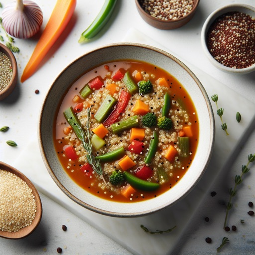 Hearty quinoa vegetable soup recipe