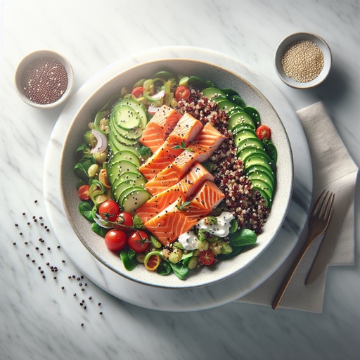 Salmon and quinoa power bowl recipe