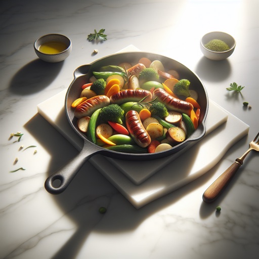 One-pan sausage and vegetables recipe